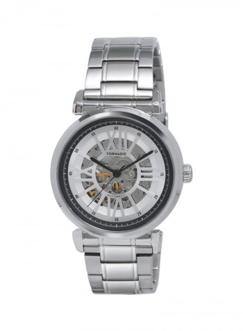Men's Men's Watch Automatic Display White Dial Silver Stainless Steel Bracelet - T8316-Sbss