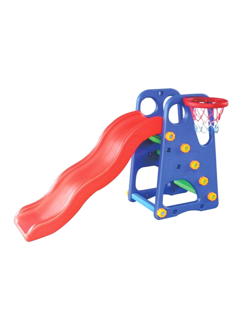 Rainbowtoy 2 In 1 Play Slide With Basketball Game