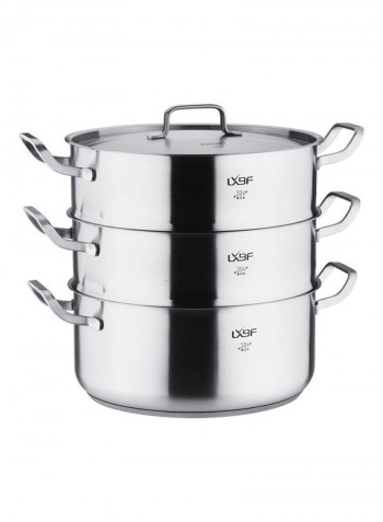 LXBF  3-layer Steamer Cooking Pot Multicolour