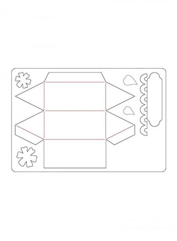 Caja de Triangulo Die Cuts White/Green/Brown