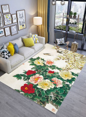 3D Design Flower Pattern Carpet Multicolour 120x180centimeter