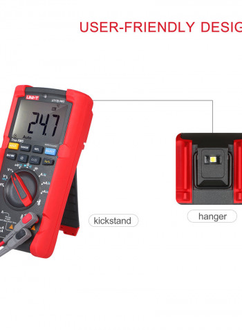 UNI-T True RMS Digital Multimeter Red 24.5 x 7 x 18cm