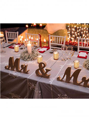 12-Piece Tealight Candle Holder Gold 3.15 x 9.52 x 7.08inch