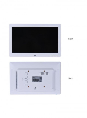 LCD Digital Picture Frame White 25x16x2.3centimeter