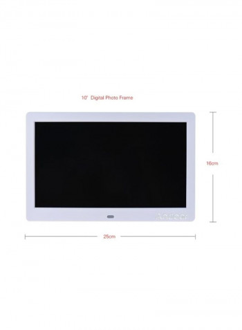LCD Digital Picture Frame White 25x16x2.3centimeter