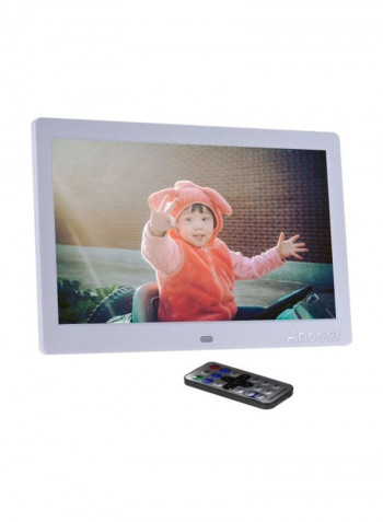 LCD Digital Picture Frame White 25x16x2.3centimeter