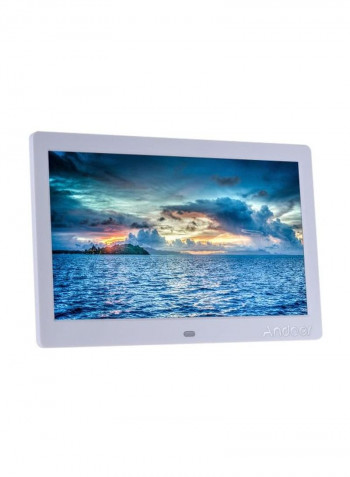 LCD Digital Picture Frame White 25x16x2.3centimeter