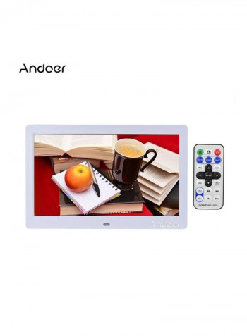 LCD Digital Picture Frame White 25x16x2.3centimeter