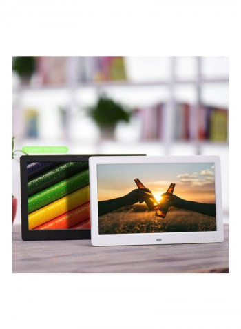 LCD Digital Picture Frame White 25x16x2.3centimeter