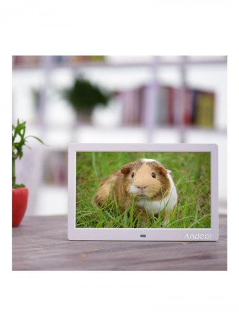 LCD Digital Picture Frame White 25x16x2.3centimeter
