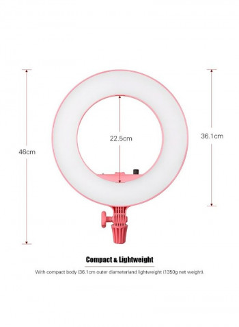 LR180 Ring LED Video Light Pink