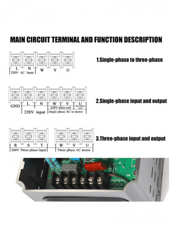 Universal VFD Frequency Speed Controller 2.2KW 12A 220 V AC Motor Drive Single-Phase In Three-Phase Out Variable Inverter AT1-2200S Multicolor 21.5x20.0x16.0cm