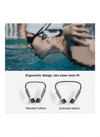 Coach Swimming Training Bone Conduction Wireless Sports Headphone Black