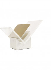 Marble Acrylic Bookends Rack White