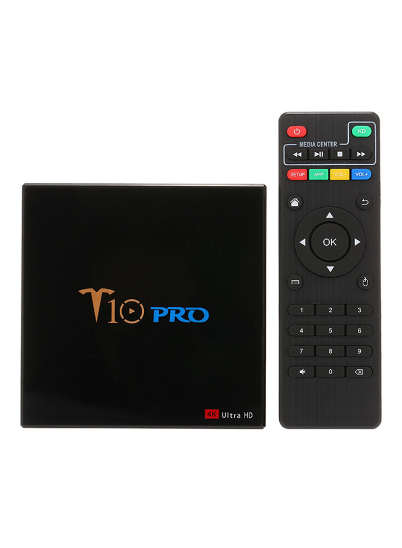 Smart Android TV Box LED Display Screen Video Player T10 V5888 Black