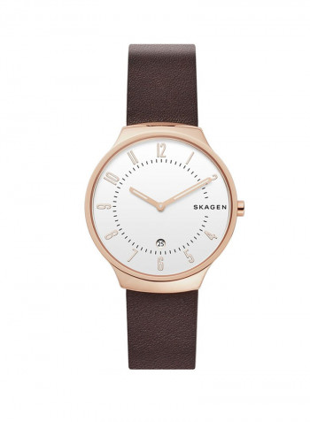 Men's Leather Analog Watch ALG056SKW6458