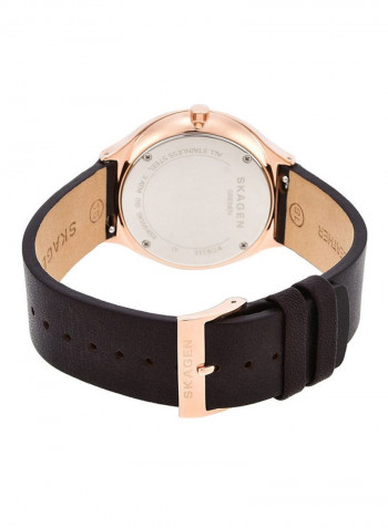 Men's Leather Analog Watch ALG056SKW6458