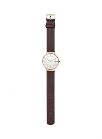 Men's Leather Analog Watch ALG056SKW6458