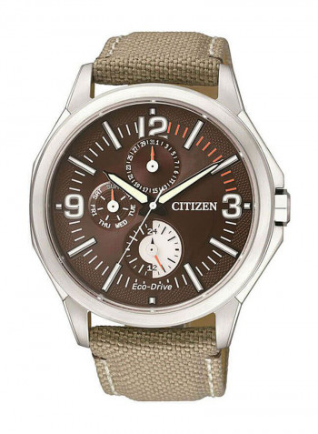 Men's Leather Analog Automatic/Kinetic Watch AP4000-07W