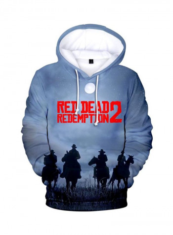 Games Of Red Dead Redemption 2 Hoodie Blue/Black/Red