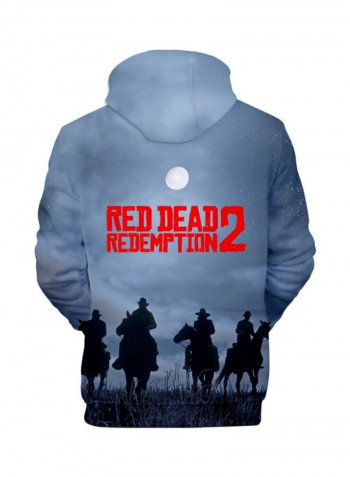 Games Of Red Dead Redemption 2 Hoodie Blue/Black/Red