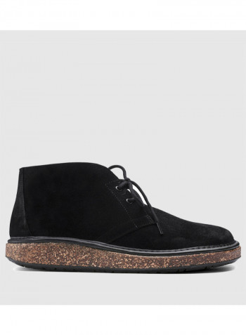 Stylish Lace Up Comfortable Boot Desert أسود