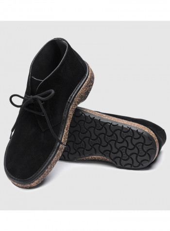 Stylish Lace Up Comfortable Boot Desert أسود
