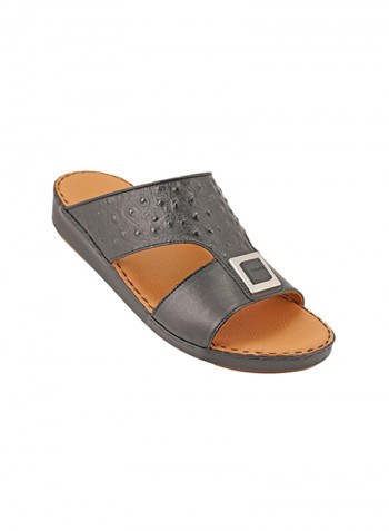 Slip On Comfort Wear Arabic Traditional Sandals Black