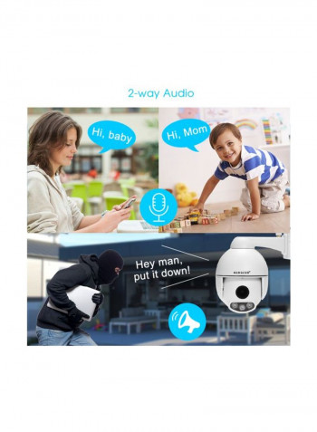 K54 Wireless Dome PTZ Surveillance Camera - UK Plug
