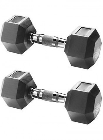 Set Of 2 12.5kg Hex Dumbbells 12.5kg