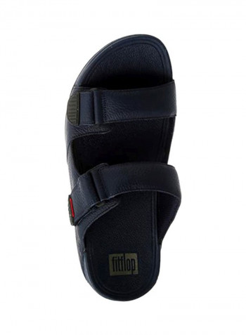 Gogh Moc Slide In Leather Sandal Midnight Navy