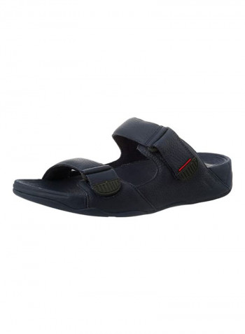 Gogh Moc Slide In Leather Sandal Midnight Navy