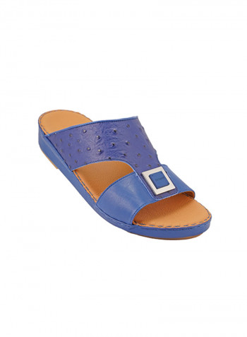 Slip On Comfort Wear Arabic Traditional Sandals Navy