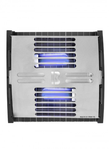 Electric Fly Insect Trap UV Lamp Bug Zapper Black/Silver/Purple 310x300x90millimeter