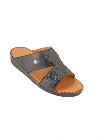 Slip On Comfort Wear Arabic Traditional Sandals Black