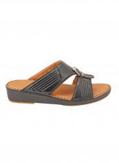 Slip On Comfort Wear Arabic Traditional Sandals Black