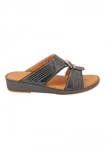 Slip On Comfort Wear Arabic Traditional Sandals Black