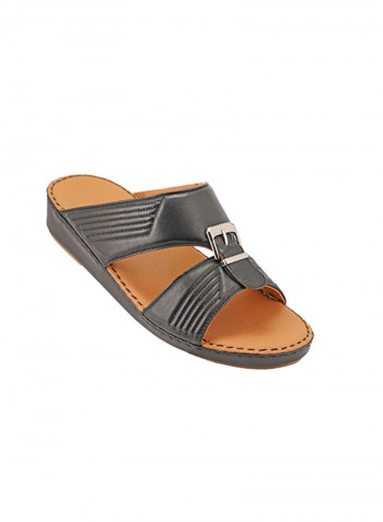 Slip On Comfort Wear Arabic Traditional Sandals Black