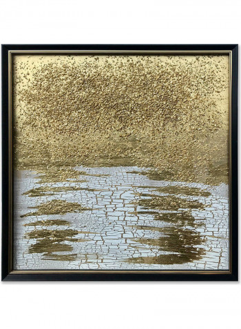 Abstract Themed Painting Gold/Grey