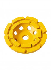 Double Row Diamond Cup Grinding Wheel Yellow 18millimeter