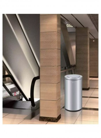Stainless Steel Dustbin Silver 735millimeter