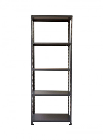 Stahl Slotted Angle Shelving Rack Dark Grey