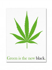 The Black Wall Canvas Wall Art White/Green 18 x 24inch