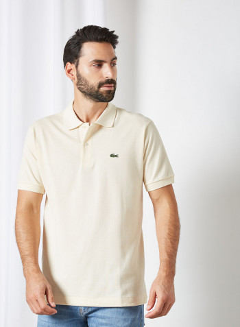 Classic Fit Polo Naturel Clair