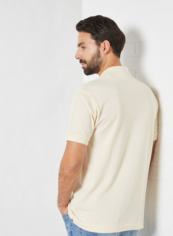 Classic Fit Polo Naturel Clair