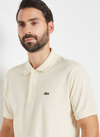 Classic Fit Polo Naturel Clair