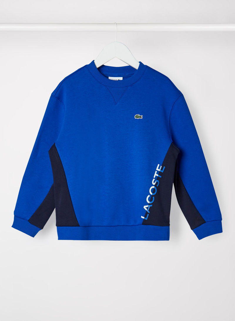 Kids Wordmark Colourblock Sweatshirt Lazuli/Navy Blue