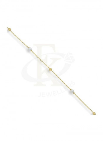 21 Karat Gold Stone Beaded Bracelet