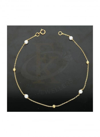 21 Karat Gold Stone Beaded Bracelet