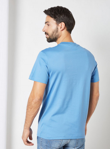 Contrast Stripe T-Shirt Turquin Blue